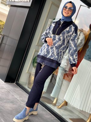 lacivert-desenli-ikili-takim