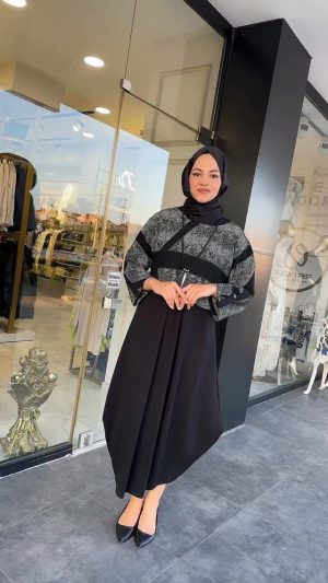 balon-etekli-tasarim-elbise-siyah-vidt