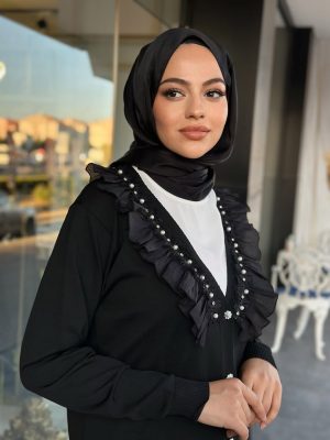 tul-detay-triko-ceket-beyaz-siyah-3