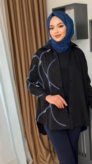 kot-detayli-siyah-gomlek