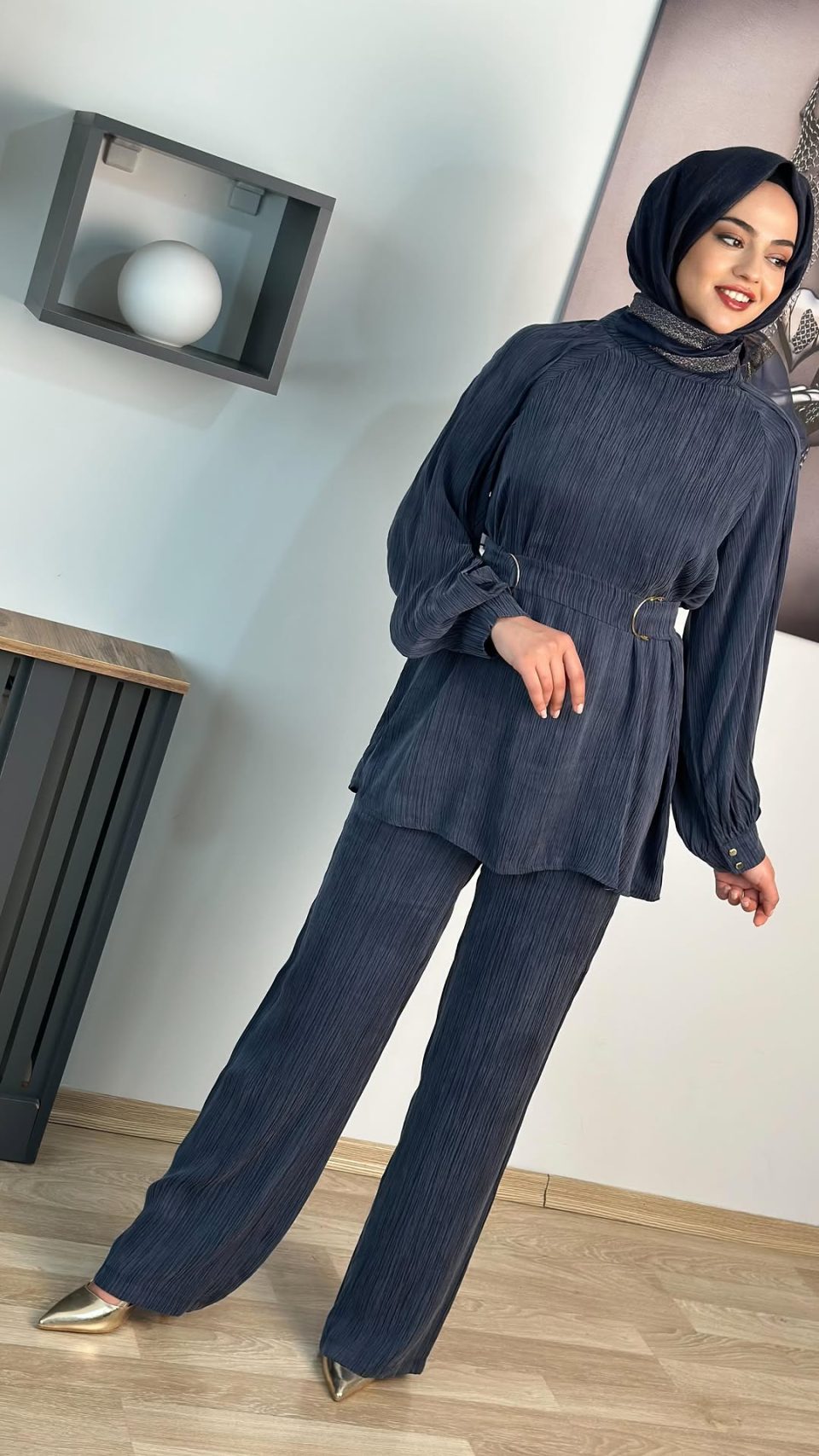 İpek Qupra İkili Takım Indigo