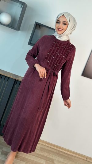 ipek-qupra-tas-detayli-elbise-bordo-vidt