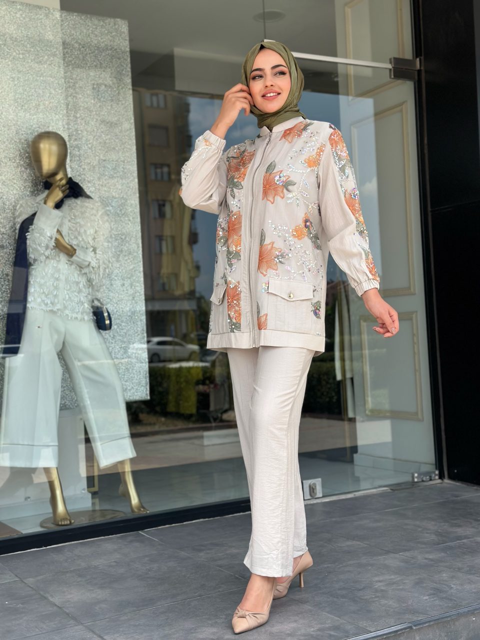 Organze Çiçek Kaplama Takım