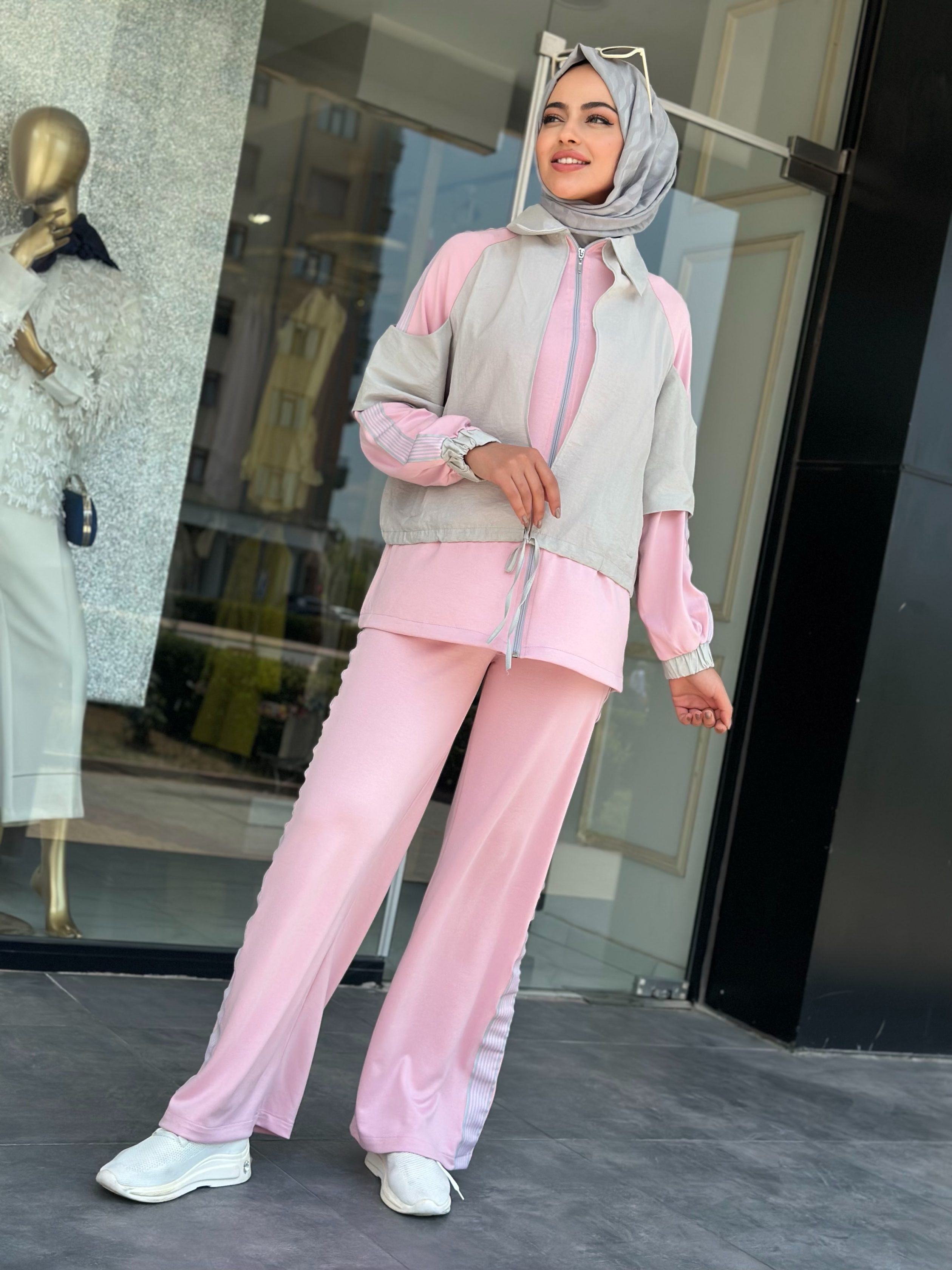 Tasarım Eşofman Takım - Sarı / Pembe
