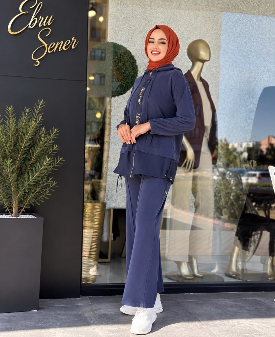 Pike Kumaş İkili Takım Indigo