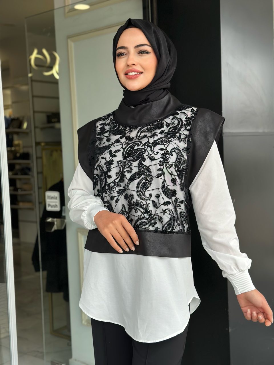 Organze Süveter Tunik Takım